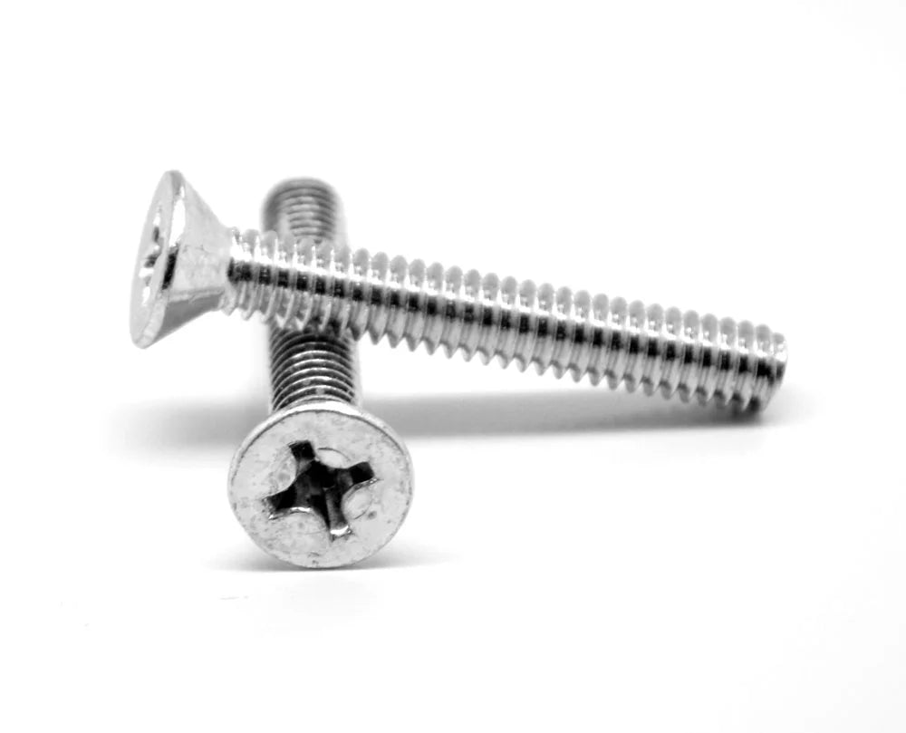 #10-32 x 1 1/2" Fine Thread Machine Screw Phillips Flat Head Low Carbon Steel Zinc Plated Pk 2000 H626151