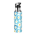 Blue Stainless Steel Insulated Water Bottle with Straw Lid J555907