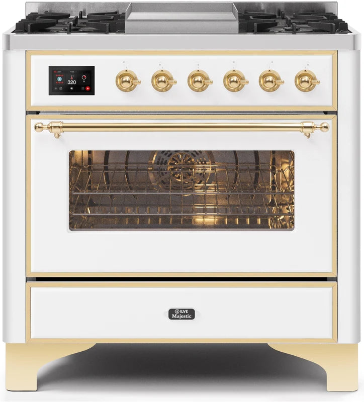 White Dual Fuel Natural Gas Range P477