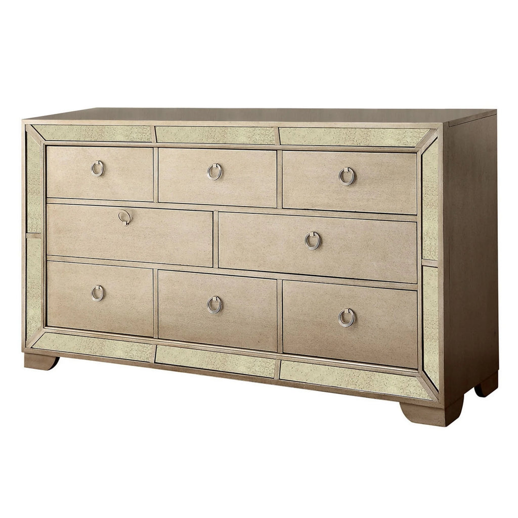 68 in. 8 Drawer Dresser with Mirror Trim F3696