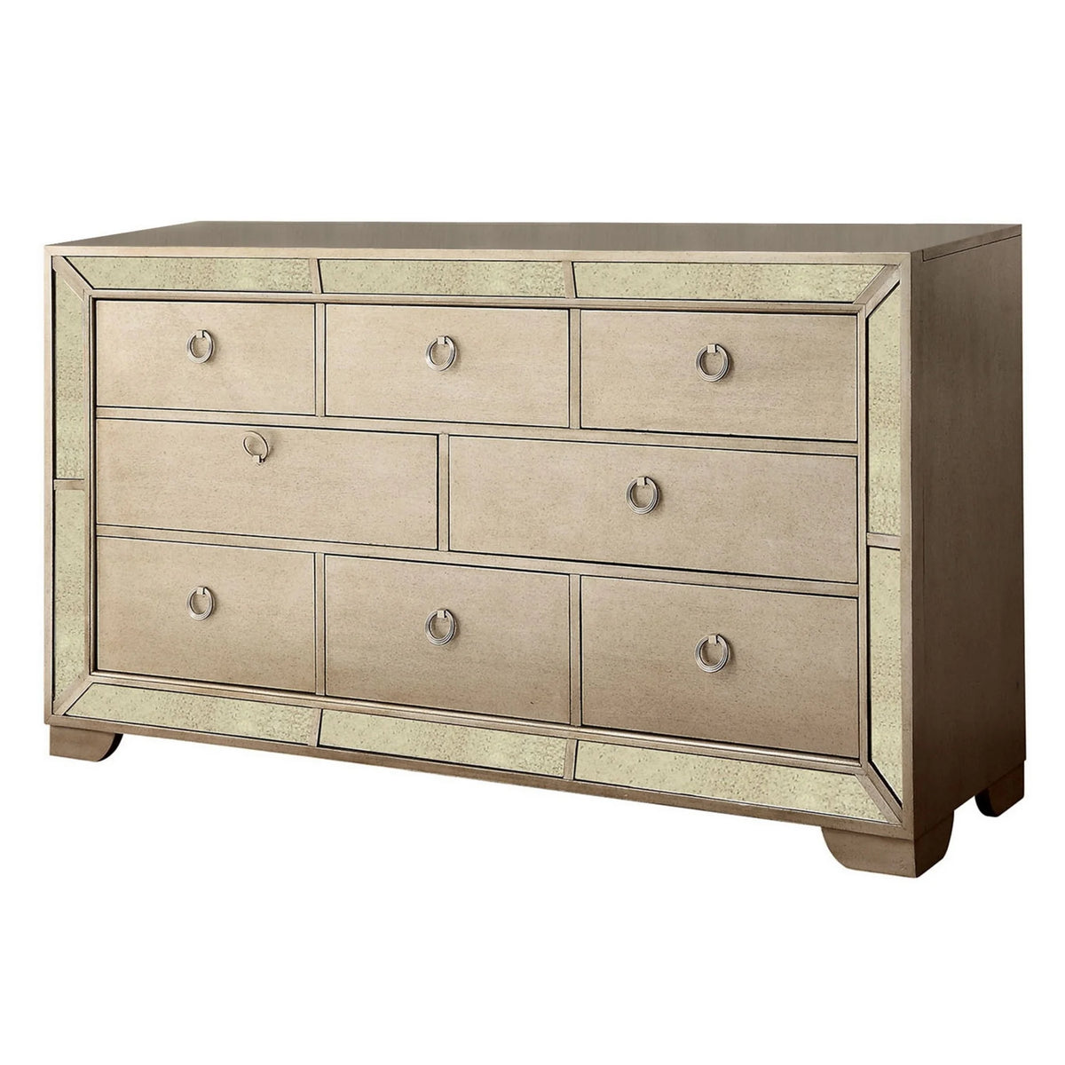 68 in. 8 Drawer Dresser with Mirror Trim F3696